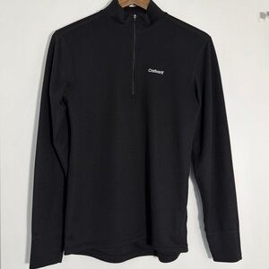 Carhartt 1/4 Zip Shirt Mens S Regular Black longsleeve shirt